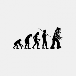 EVOLUTION Roboter T-Shirt bedrucken