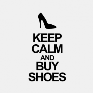 Keep Calm and buy shoes T-Shirt bedrucken