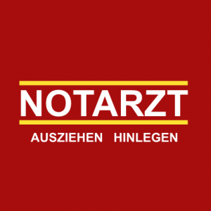 Notarzt, hinlegen ausziehen T-Shirt bedrucken