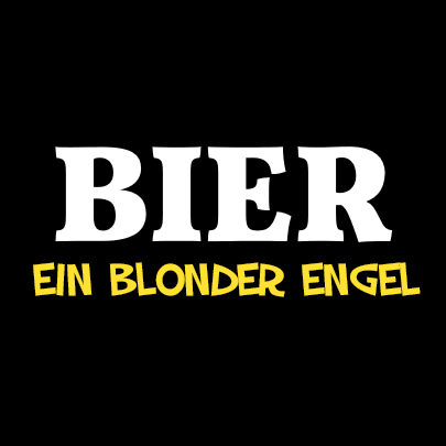 Bier, ein blonder Engel