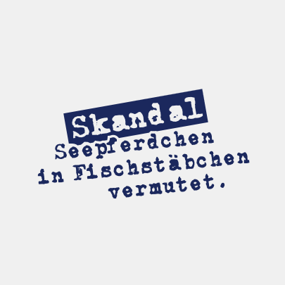 Skandal Seepferdchen in Fischstäbchen vermutet