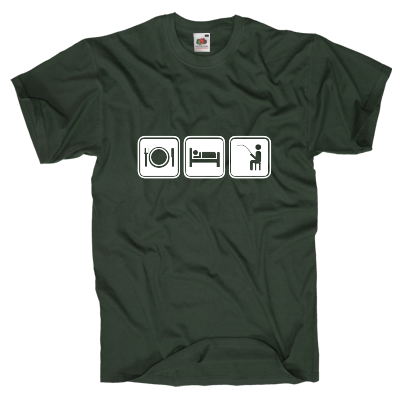 Essen, Schlafen, Angeln T-Shirt Shirt online mit dem Shirtdesigner gestalten