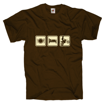 Essen, schlafen Motocross Shirt online mit dem Shirtdesigner gestalten