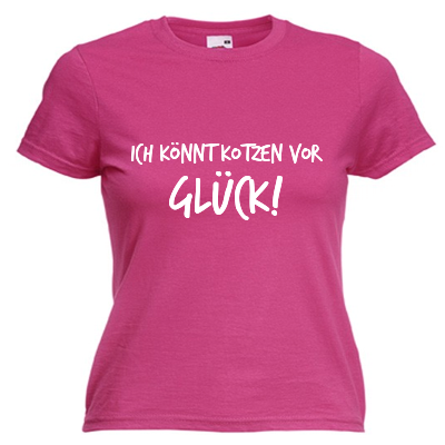 Ich könnt kotzen vor Glück Shirt online mit dem Shirtdesigner gestalten