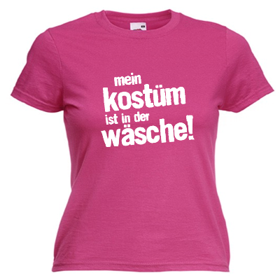 Mein Kostüm ist in der Wäsche Shirt online mit dem Shirtdesigner gestalten