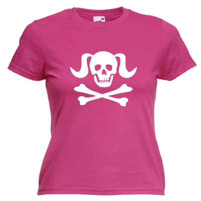 Totenkopf mit Zöpfen T-Shirt Shirt online mit dem Shirtdesigner gestalten